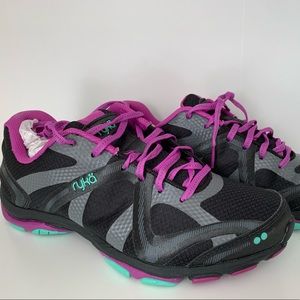 Ryka Influence Training Shoes, Black/Plum, 8.5